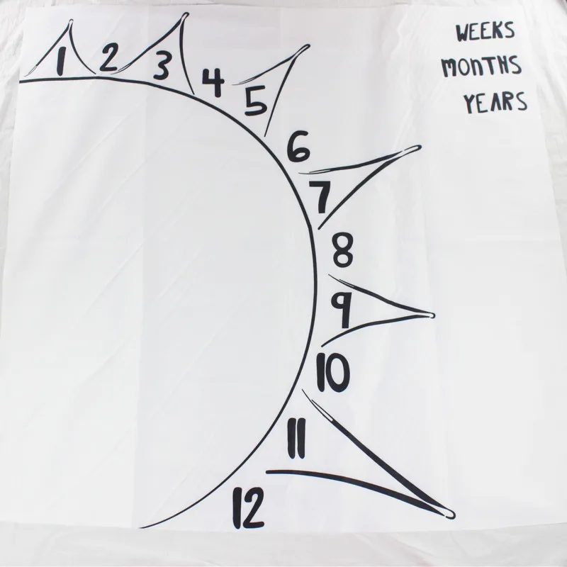 I-100X100cm Мультяшные детские игровые коврики для младенцев с изображением детской вехи фото реквизит одеяла для заднего фона Фон тканевый Декор комнаты фото аксессуары - Цвет: I-100X100cm