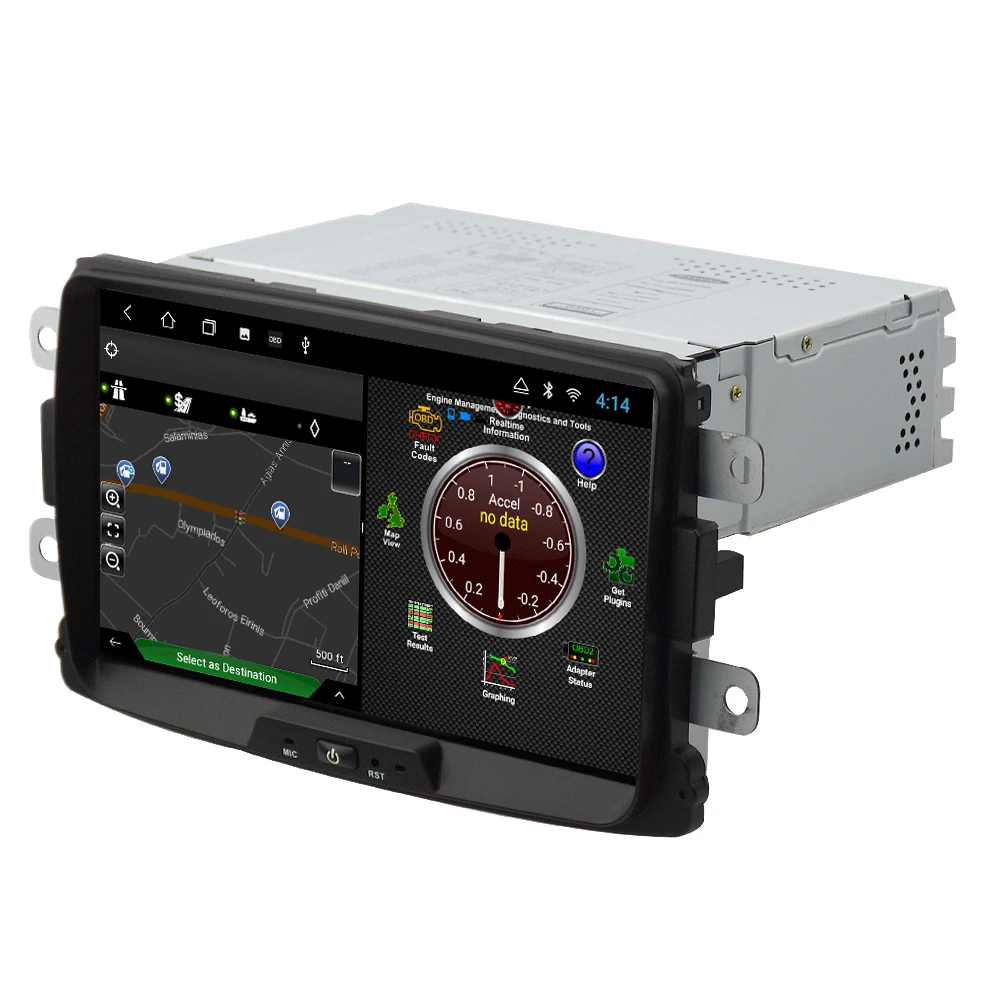 EKIY 8 &quotAndroid 1 автомобильный мультимедийный плеер GPS навигация для Lada Xray Renault Dacia Duster