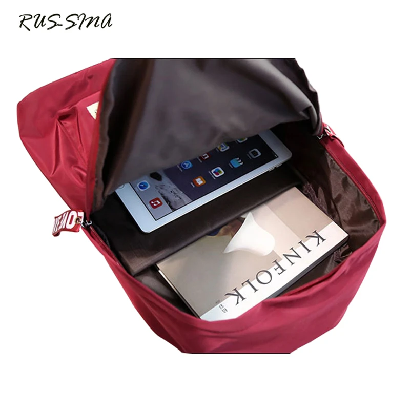 Модный нейлоновый рюкзак RUSSMA школьный Студент для подростков колледжа в стиле