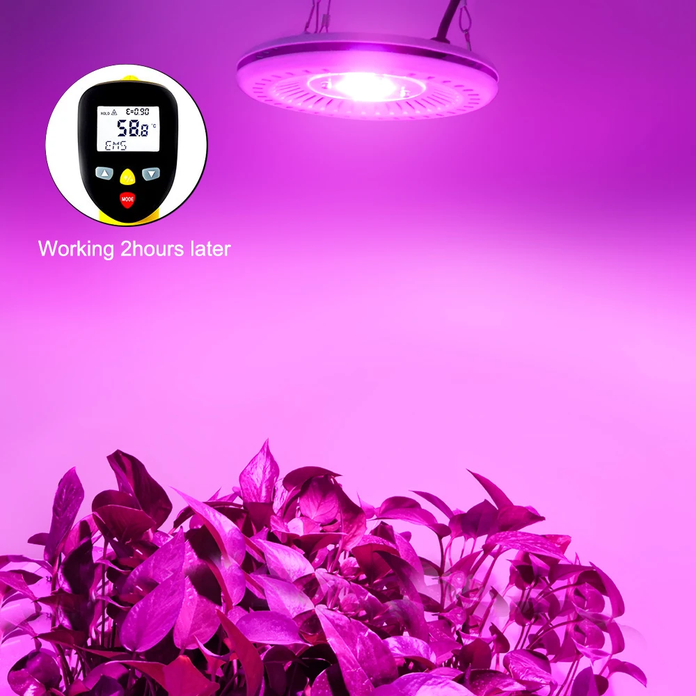 COB Led светильник для выращивания растений 100 Вт полный спектр НЛО лампа для выращивания растений водонепроницаемый IP67 для выращивания овощей Цветок гидропоники теплицы