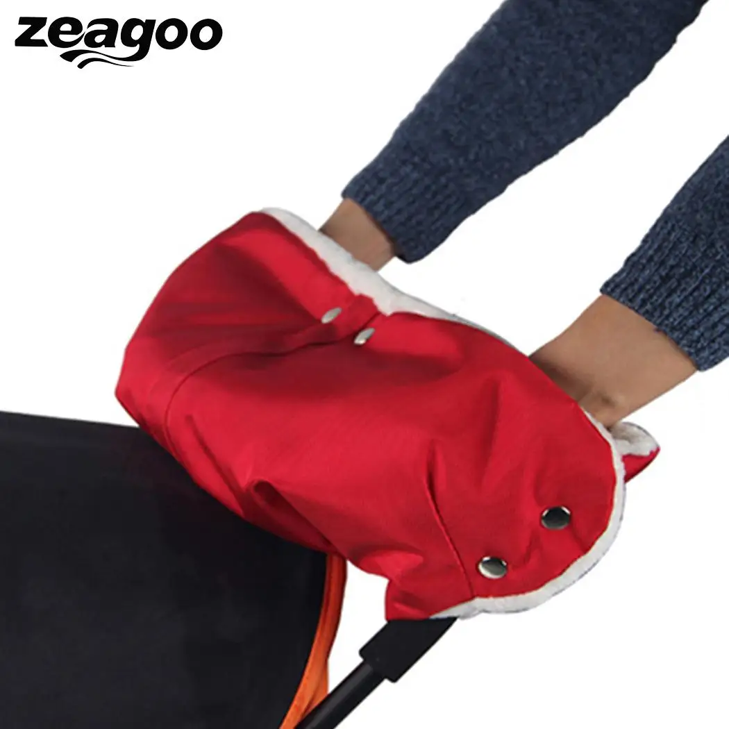 Zeagoo толстые коляски Утепленные перчатки для зимние водонепроницаемые ручной
