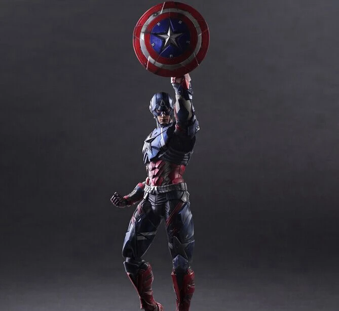 Play Arts Kai Captain America Super Hero Steve Rogers PA 27 см ПВХ фигурка кукла игрушки детский подарок