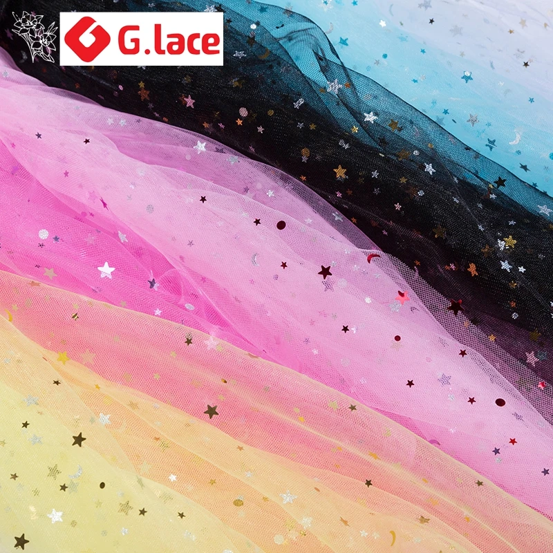 24 шт./Лот 12 цветов сетчатая ткань со звездами для фона ногтей фотовуаль одежда tx544