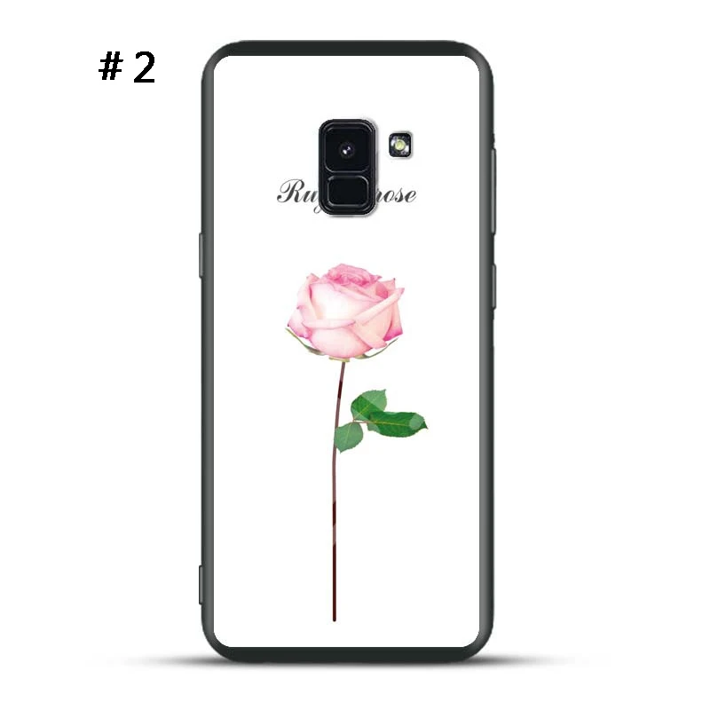 Cute Tempered Glass Case For Samsung Galaxy A5 A6 A7 A8 2018 A6plus A8plus A8star A9star S7 Edge Cases Soft TPU Cover |