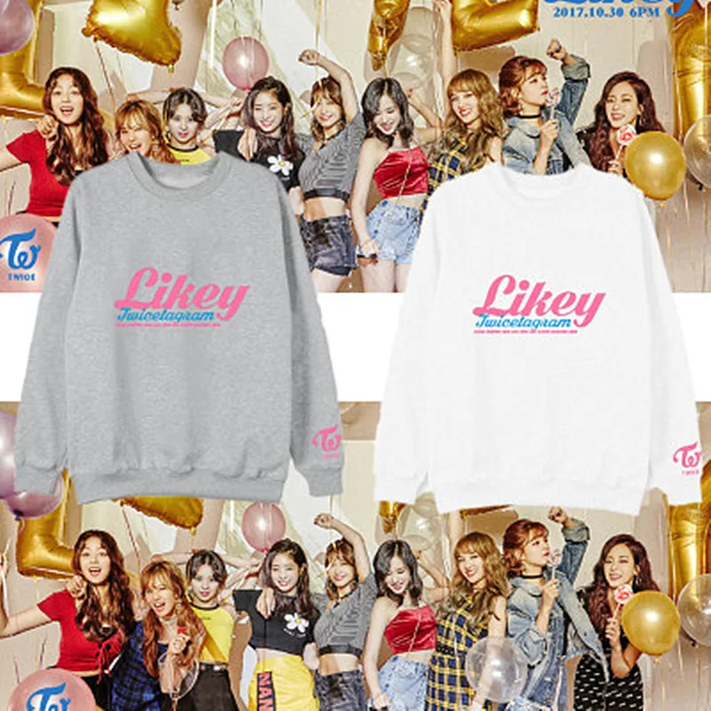 Новый Kpop дважды новый альбом Twicetagram Likey одинаковый плюс кашемировый свитер модная