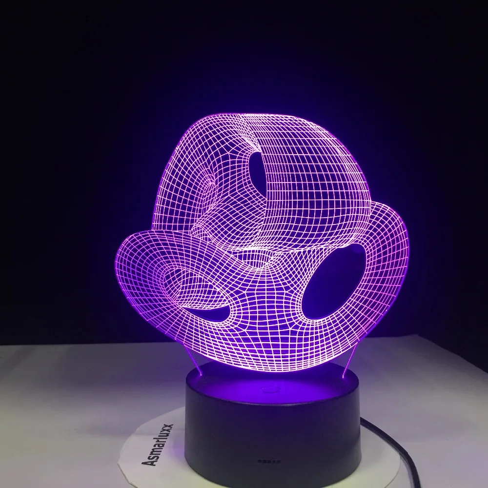 Креативная 3D лампа светодиодный ночник абстрактная графика акриловые лампы