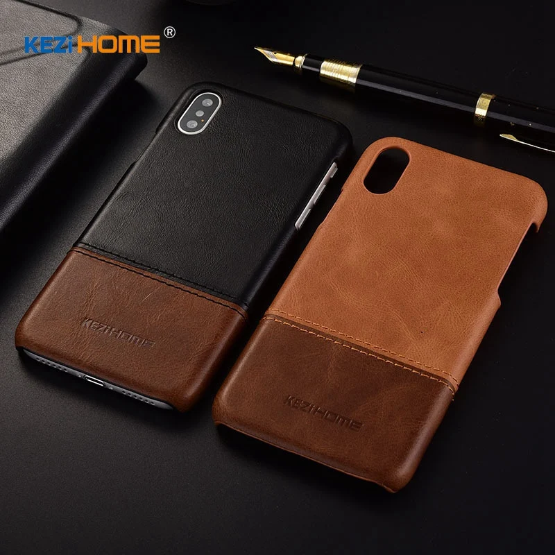 Чехол из натуральной кожи в деловом стиле для iPhone X XR XS Max ударопрочный чехол 6 S 7 8