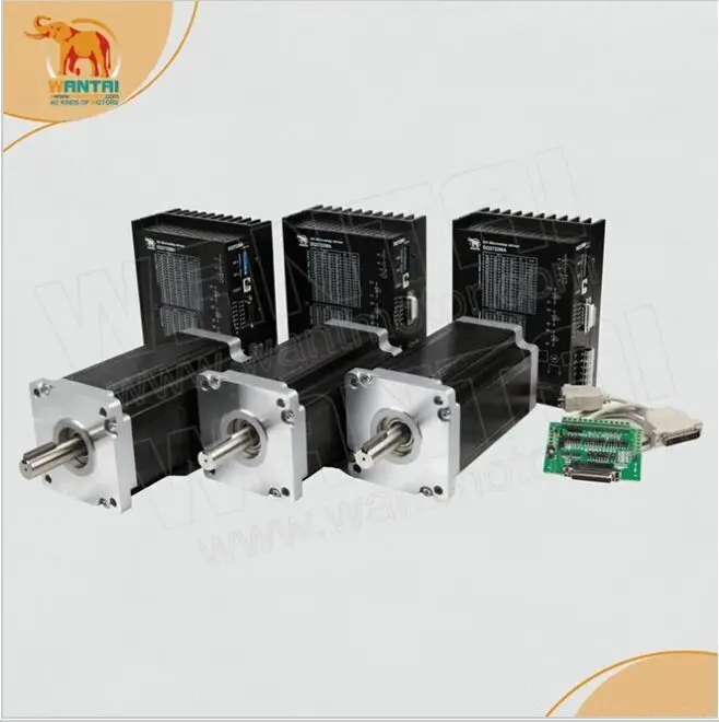 

(USA Ship & Free to USA ) Super 3 Axis Nema 42 Wantai Stepper Motor 4200oz-in, 8A CNC Engraver & 230VAC Driver Mill Control