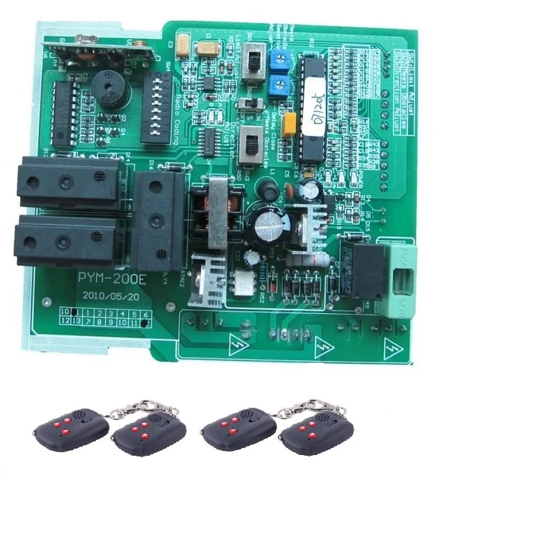 with 4pcs remote В таблом со мотор раздвижных ворот - Цвет: with 4pcs remote