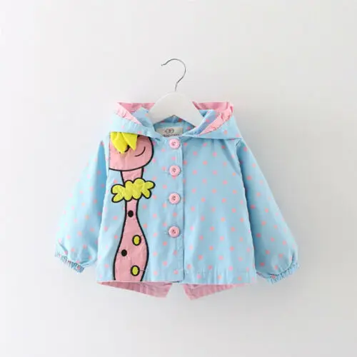 Куртки для маленьких девочек осенняя одежда с длинными рукавами пальто рисунком