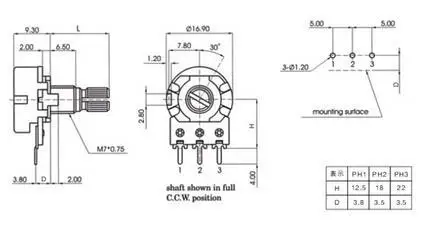 Бесплатная доставка! 10 шт 148 тип высокого качества одно совместный потенциометр
