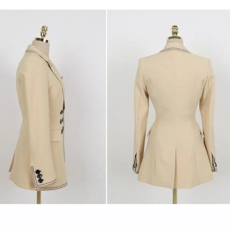 Костюмы из 2 предметов с брюками абрикосового цвета официальная Женская Офисная