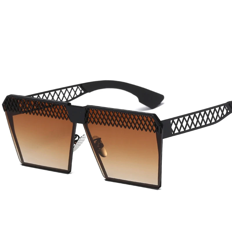 Женские солнцезащитные очки ретро бренд Desginer квадратные большие модные плоские