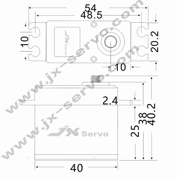 Цифровой стандартный сервопривод JX DC5821LV 22 кг 1:8 металлическая шестерня угол 180