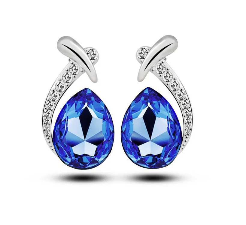 Женские серьги-гвоздики с серебряным покрытием свадебные аксессуары | Украшения