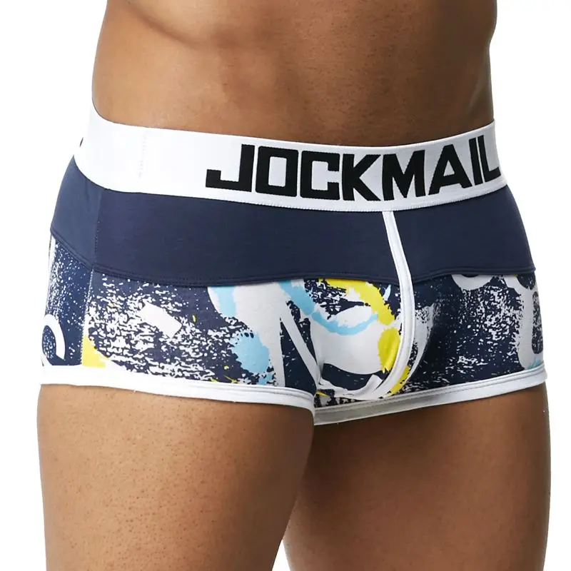 JOCKMAIL, новинка, боксеры, мужское нижнее белье, хлопок, с принтом, сексуальные мужские трусы, боксеры, мужские боксеры, мужские трусы, трусы для геев