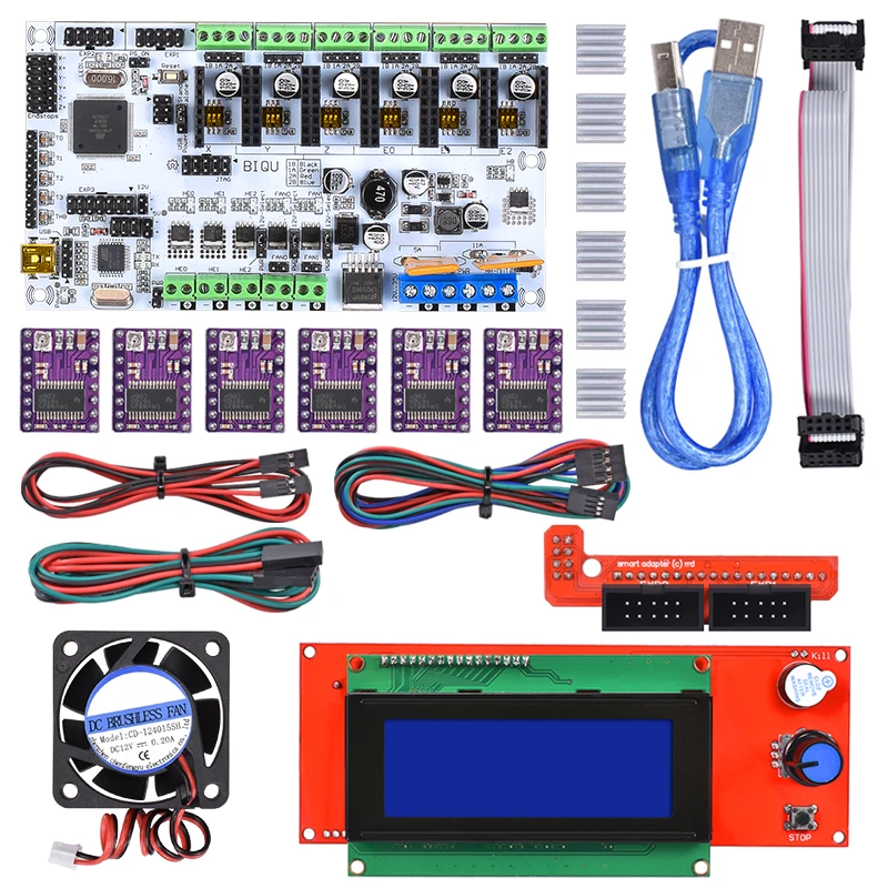 Reprap Румба комплект материнской платы для DIY + 2004 ЖК-дисплей Дисплей DRV8825/A4988