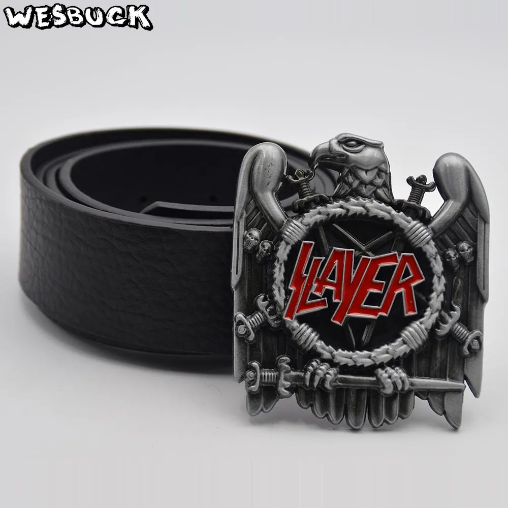 5 шт. MOQ WesBuck новый стиль 3D Серебряный Орел Slayer Рок музыкальный ремень пряжка