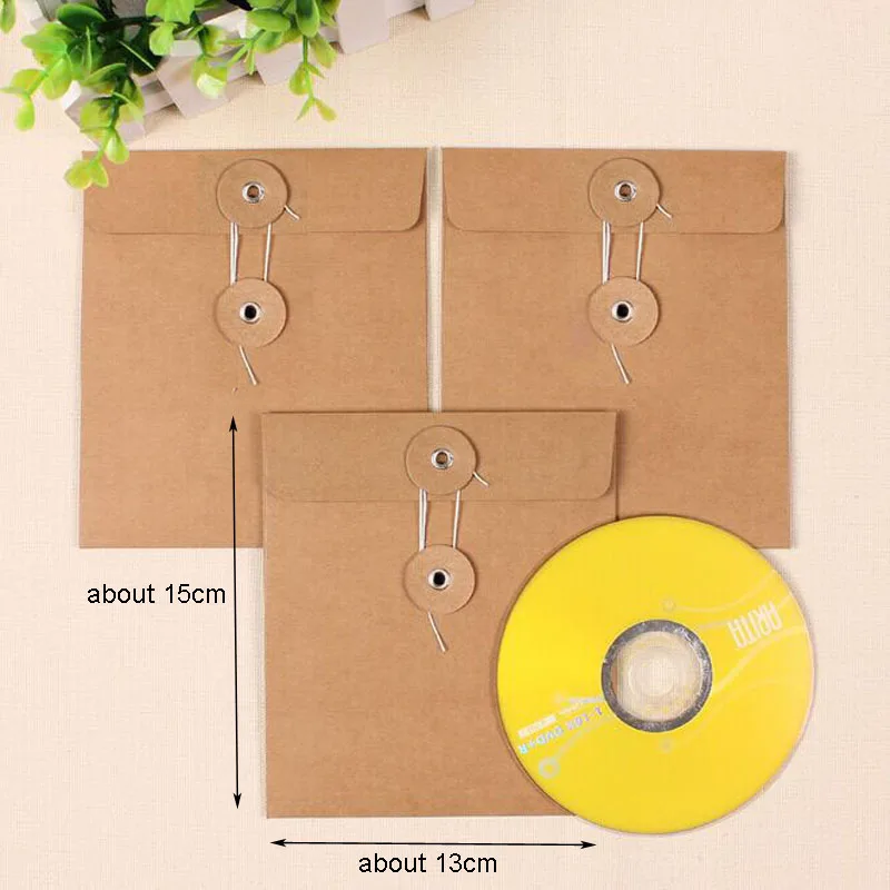 2 шт. крафт CD конверты пакеты для документов канцелярские подарочные карты диски