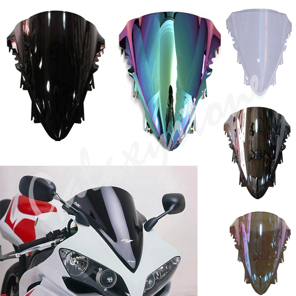 Лобовое стекло 5 цветов Double bubble для Yamaha YZF-R1 Экран 2007 2008 YZFR1 | Автомобили и мотоциклы