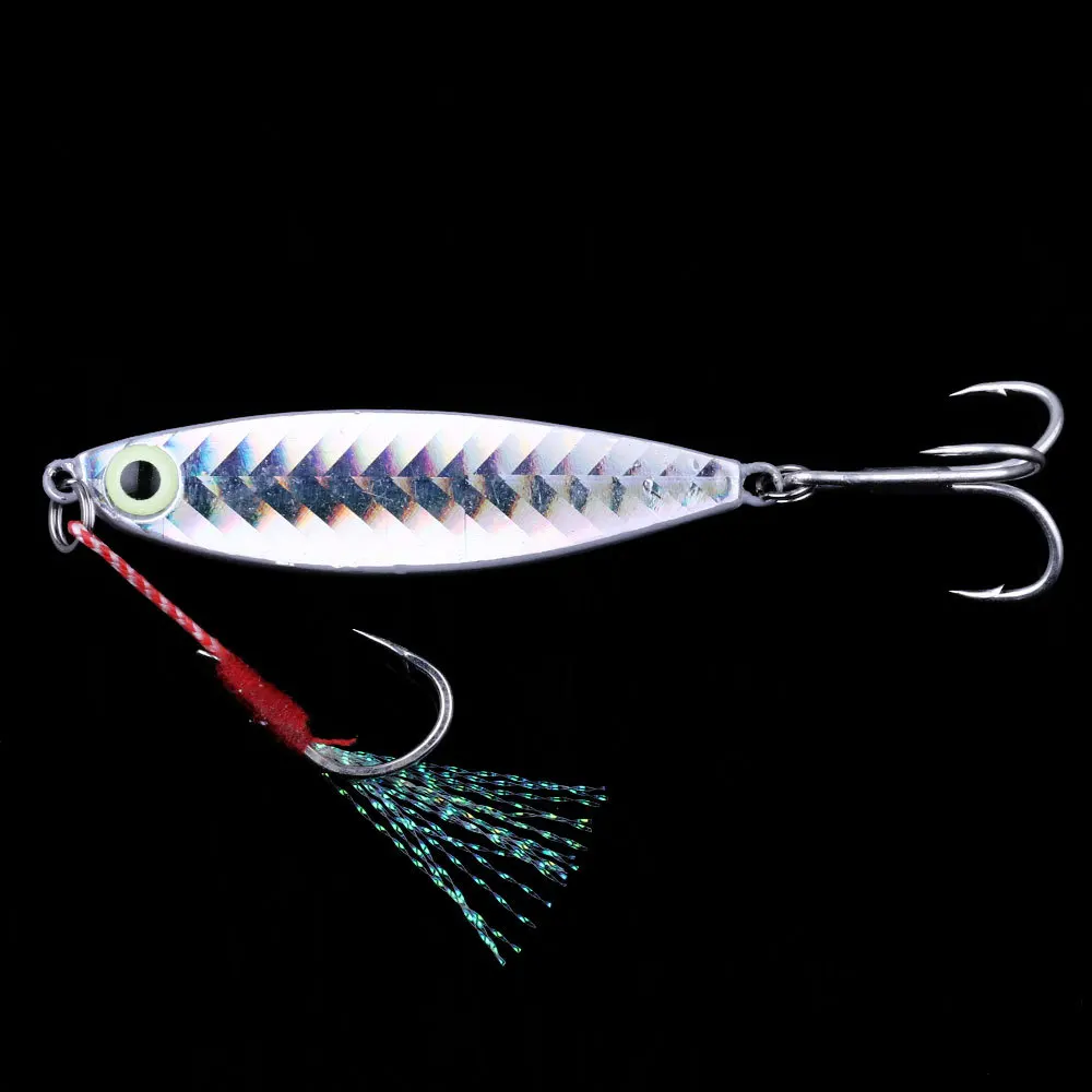 

Ufishing Ice Fishing Lure 7g 10g 15g 20g Small Metal Jigs with Double Hooks 6 Pcs/Lot Lead Fish Bait Isca Artificial