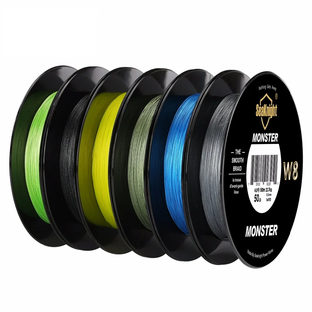 Лучшая плетеная рыболовная леска nwe MONSTER W8 150 м 8 прядей пряди супертонкая
