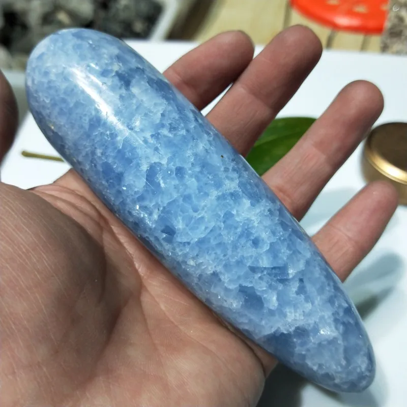 250 г натурального кристаллического голубого серебряного келестита алмазного массажного стержня, декоративного кварца, голубого кристаллического исцеления, отправка подарка для подруги