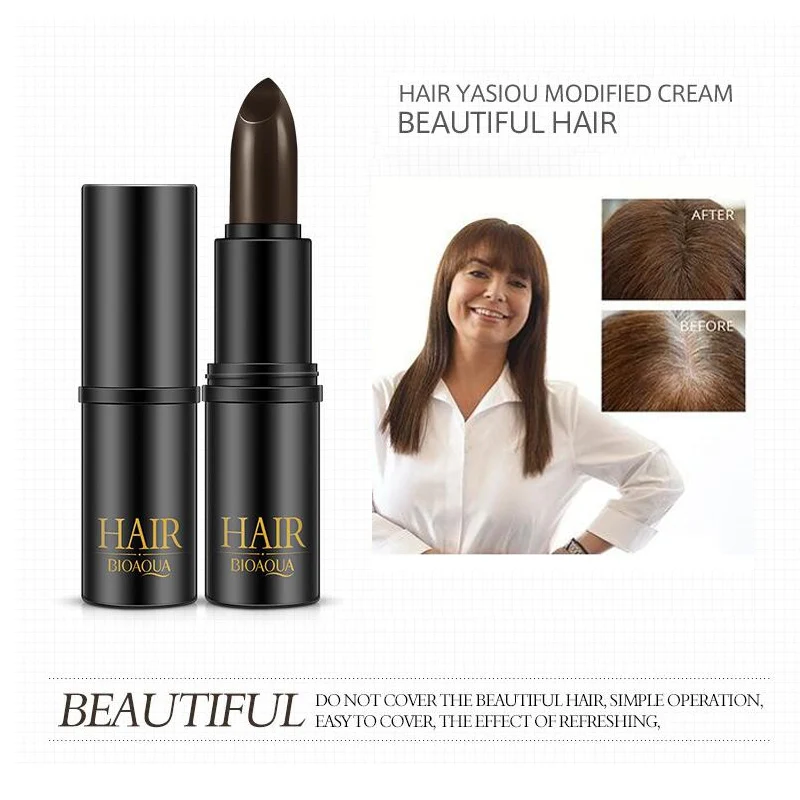 Мгновенное покрытие седых корней модификация цвета волос кремовая палочка