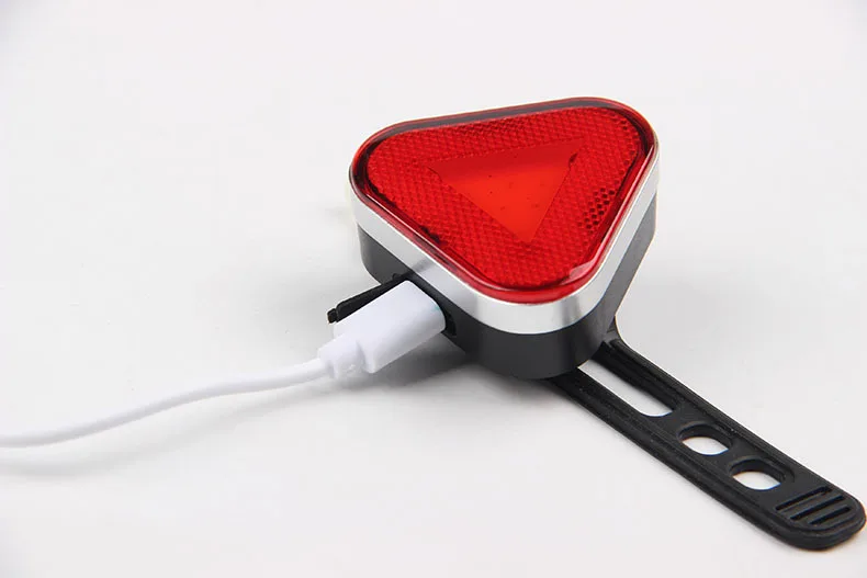 1 шт. Портативный USB Перезаряжаемые велосипед хвост безопасности Предупреждение светильник для велосипеда, задний интеллигентая(ый) светильник Водонепроницаемый велосипедный фонарь
