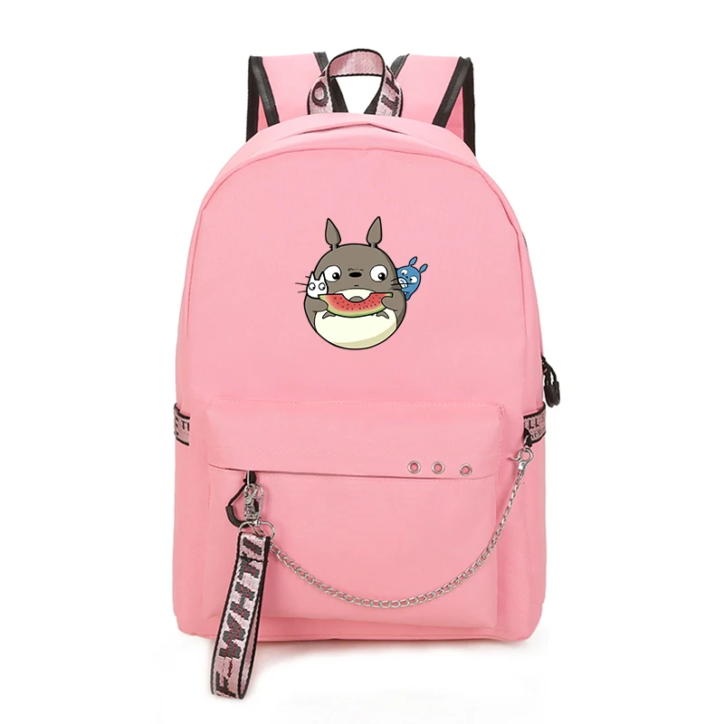 Мой сосед Тоторо печати Рюкзак Kawaii женский рюкзак Холст Школьные сумки для девочек-подростков трав Рюкзак Мультфильм Rugzak