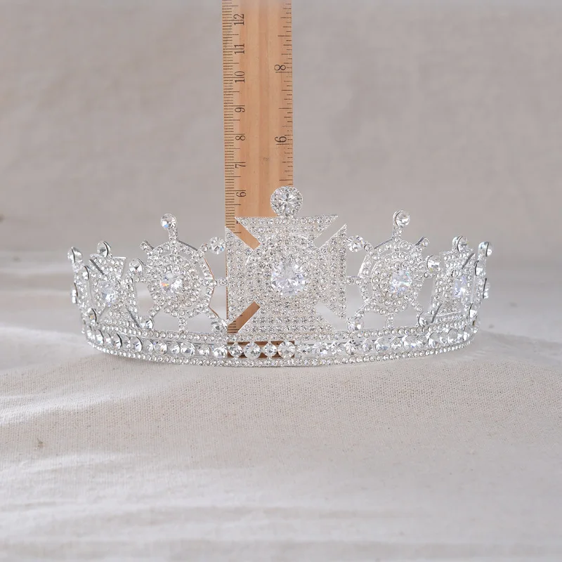 Новый невесты красочные свадебные украшения для волос кристалл тиара свадебный