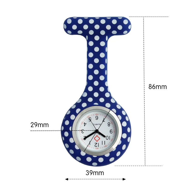 Силиконовые часы медсестры fob карманные кварцевые медицинские dots doctor nursing