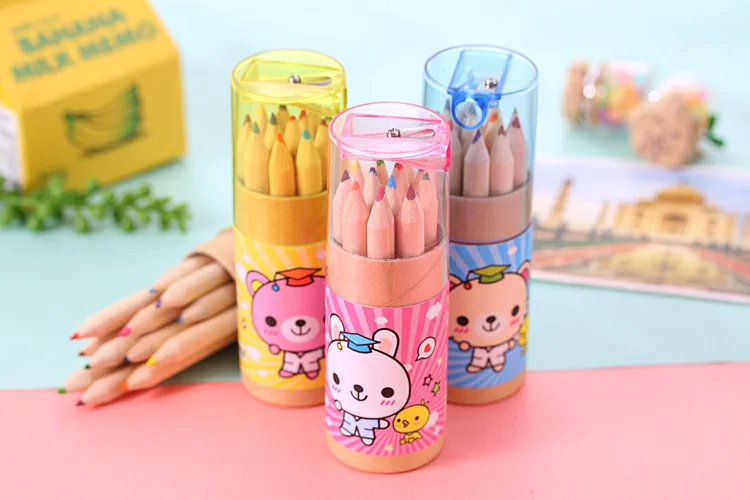 12 шт./упак. новые цветные карандаши с рисунком доктора медведя креативные