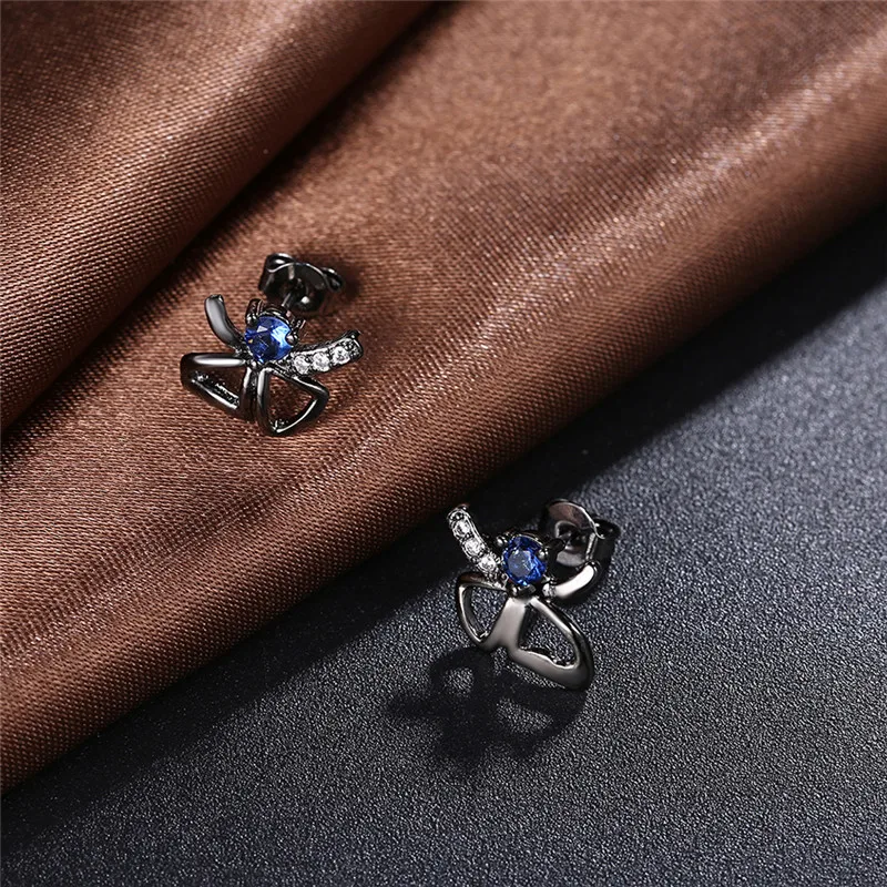 Лидер продаж новинка геометрический круглый голубой Украшенные стразами Серьги