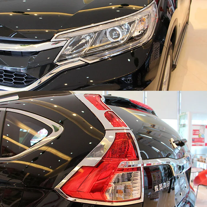 Аксессуары для HONDA CRV хромированный передний и задний Головной фонарь крышка
