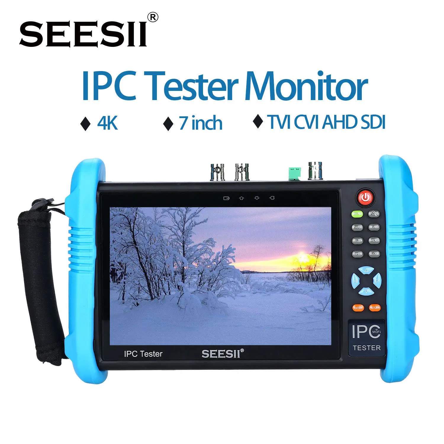 SEESII IPC 9800ADHSPLUS 7 &quotIPS сенсорный экран H.265 тест IP камеры 4K 1080P CCTV AHD SDI CVBS аналоговый