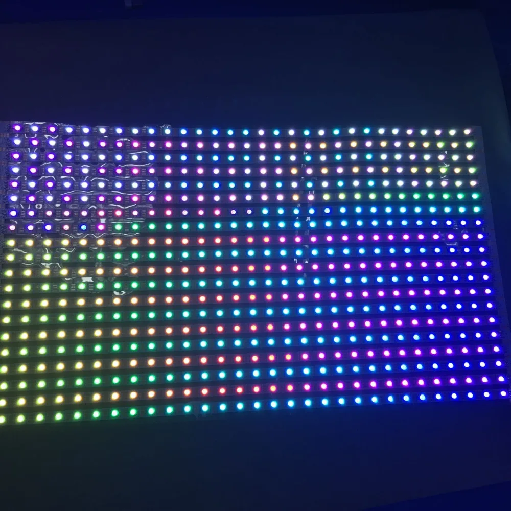 DC5V 30*20 пикселей RGB полный цвет WS2812B Гибкая светодиодная Пиксельная панель света