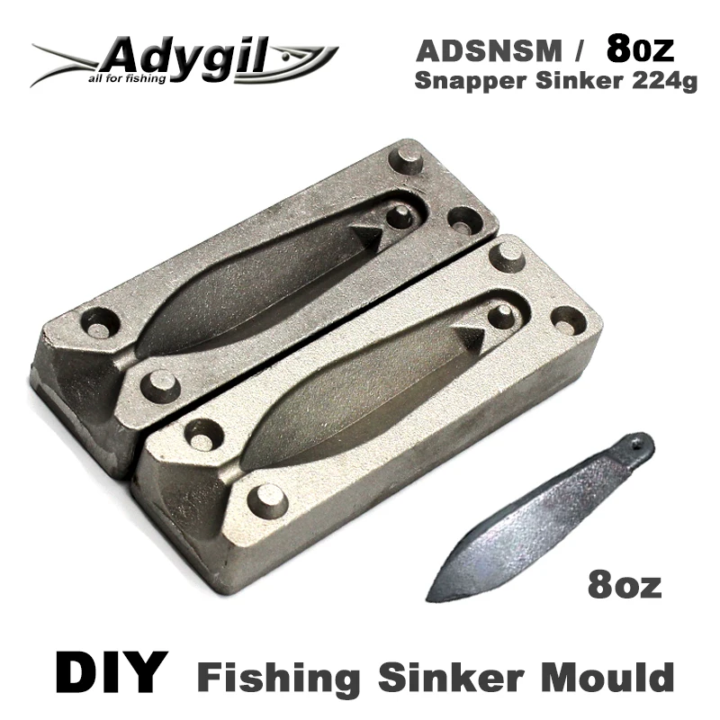 Adygil DIY Рыбалка Snapper грузило плесень ADSNSM/8 унций Snapper грузило 224 г 1 полостей