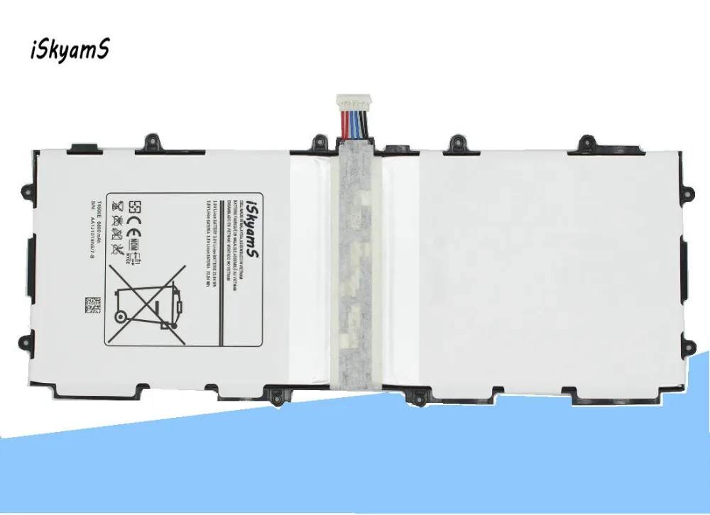 Сменный аккумулятор iSkyamS 1x6800 мАч T4500E / T4500C для Samsung Galaxy Tab Tablet 3 10 1 P5200 P5210 P5220 P5213 -