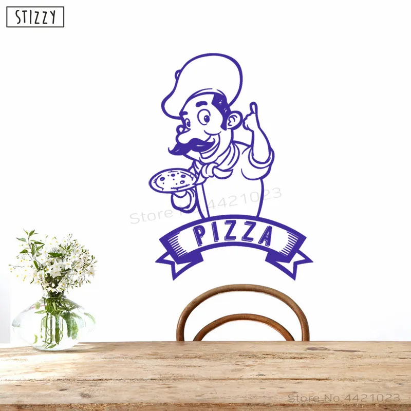 STIZZY Термоаппликации для кухни на стену с логотипом шеф повара пиццы виниловые
