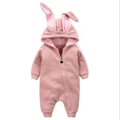 Детский Теплый комбинезон в виде зайчика на осень и зиму детский хлопковый стиле