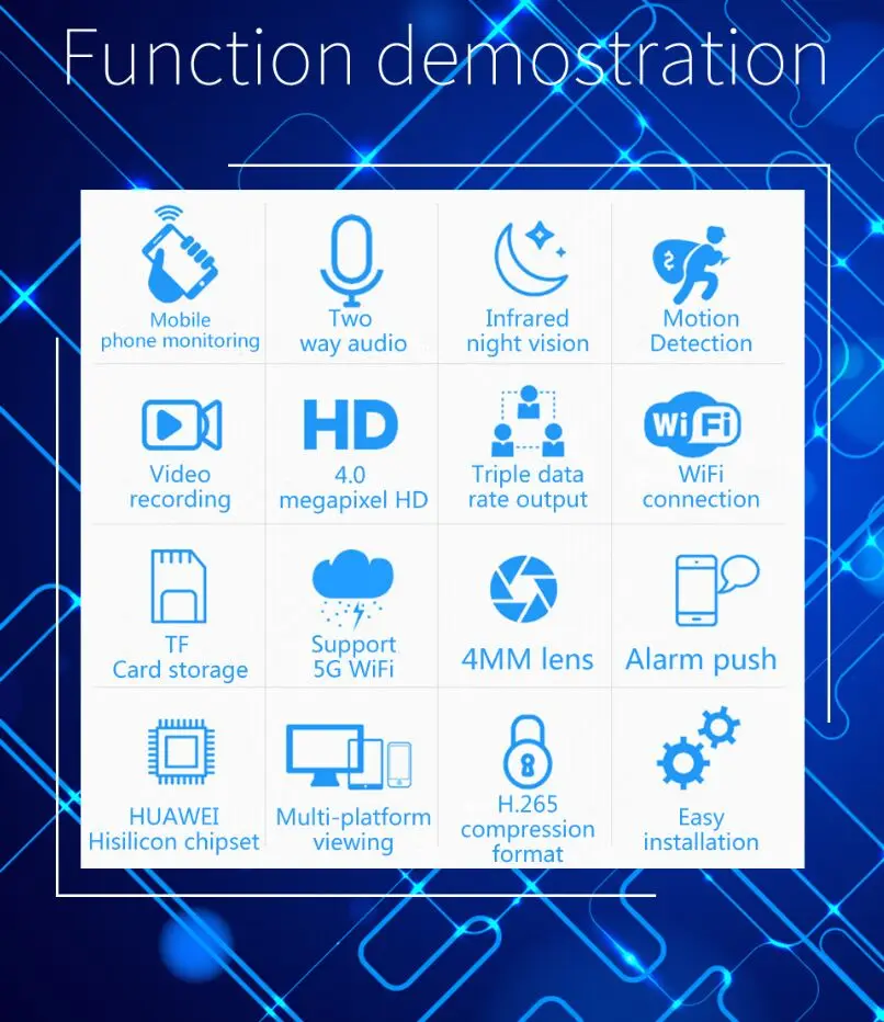 C22Q 4MP Беспроводная PTZ камера h.265 P2P wifi ip Eye4 приложение двухсторонняя Интерком
