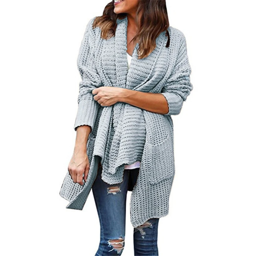 Горячая Распродажа зимние кардиганы женские свитера Pull Femme Hiver длинный рукав