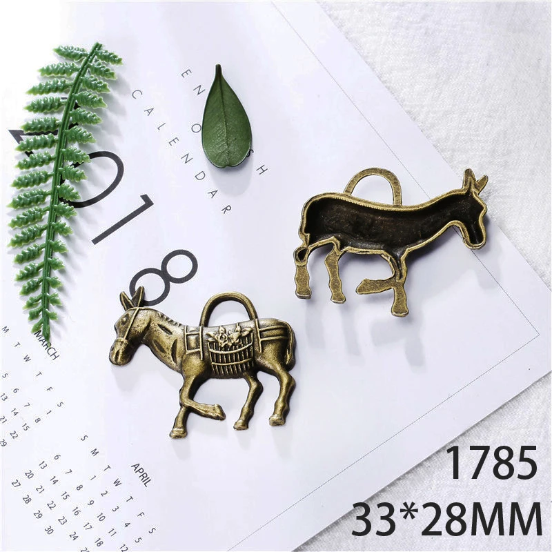 

33*28mm 4pcs Horse Alloy Pendant For Diy Jewelry Making 2 Colors Antique Silver Antique Bronze No.1785