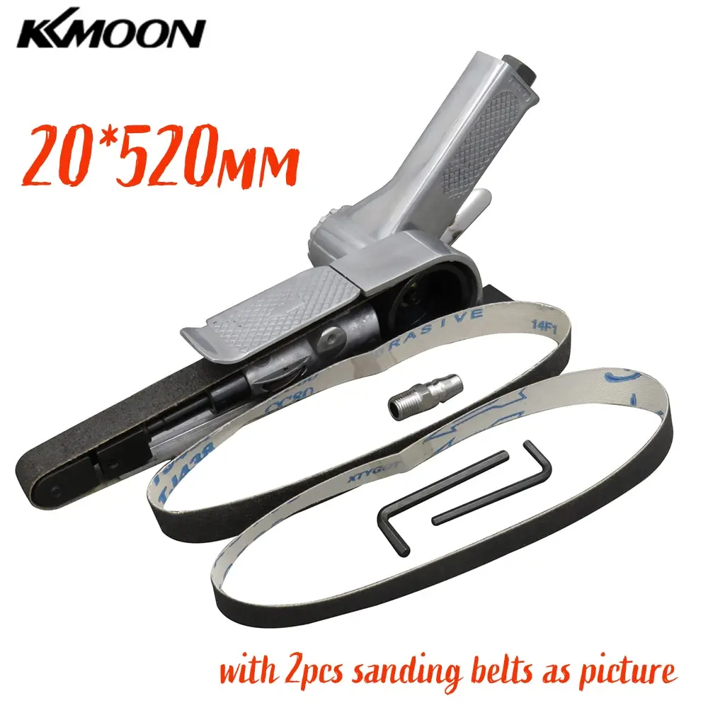

20 * 520mm Air Belt Sander ixadeira Air Angle Grinding Machine with Sanding Belts for Air Compressor Sanding Pneumatic Tool Set