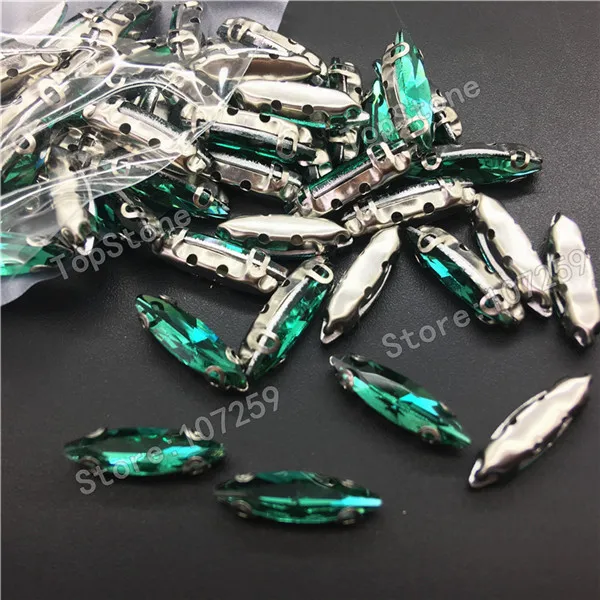 green zircon 15x4 мм Navette пришить D коготь стразы смешанные цвета маркиза стекло, кристалл, камень конский глаз пришить Камень для платья аксессуары - Цвет: green zircon