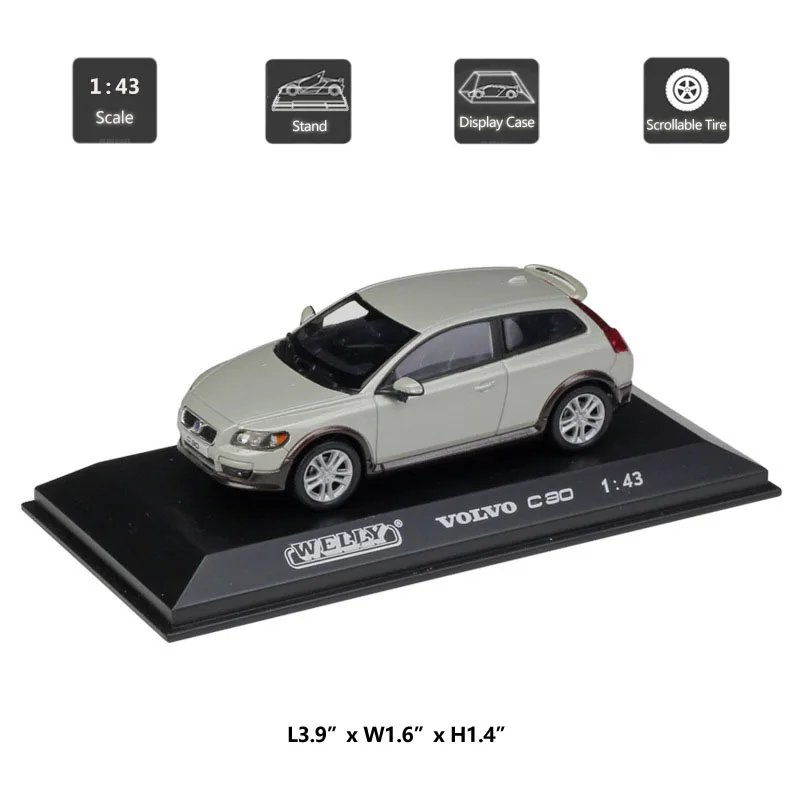 Hommate моделирование Welly 1/43 весы Volvo C30 сплав металла 1:43 литые игрушечные машинки