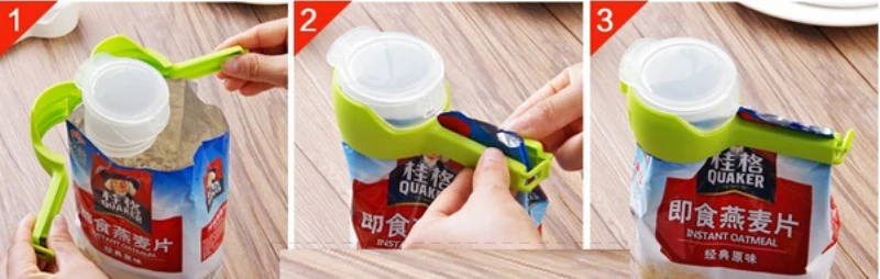 Seal Pour Food Storage Bag Clip Snack Sealing Clip Fresh Keeping Sealer Clamp Plastic Helper Food Saver Travel Kitchen Gadgets