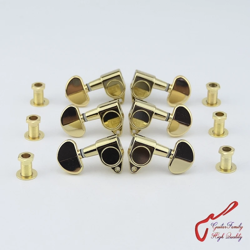 1 комплект GuitarFamily 3R 3L гитарные головки тюнеры Gold (#1038) Сделано в Корее|tuner gold|head