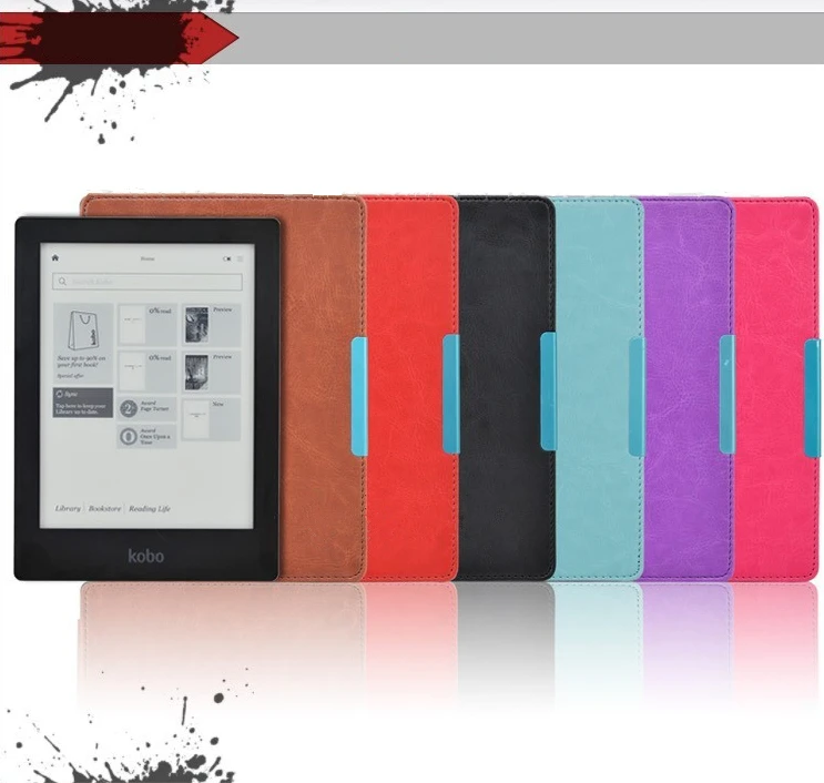 

Leather case for Kobo Aura HD 6.8 inch Flip Leather Protective PU Leather Cover Case